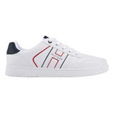 Tommy Tecola White Blanco Con Azul Y Rojo