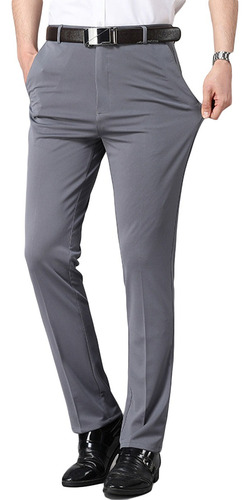 Pantalones Formales Slim Fit De Tiro Bajo Para Hombre