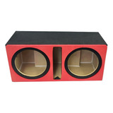 Cajón Para Subwoofer 8 Doble Porteado Antifaz Rojo