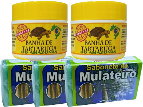 Banha Tartaruga 2 Und + 3 Sabonetes - Entrega Rápida 