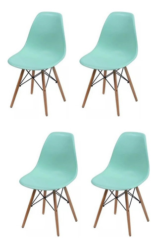 Silla Dsw Eames Abs Base Madera - Alto Impacto-