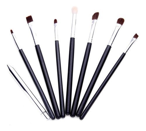 Set Brochas De Ojos Negro Y Plateado Shein