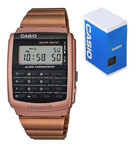 Reloj Casio Vintage Ca506 Acero Oro Rosa Calculadora Alarma