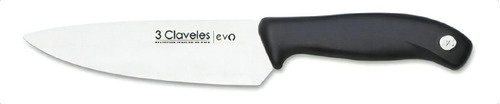 Cuchillo De Cocina Chef Cocinero 15cm Acero 3 Claveles Evo Color Negro