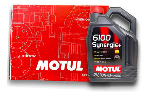 Aceite 10w40 Motul 6100 X 4 Bidones 16 Litros Caja Cerrada 