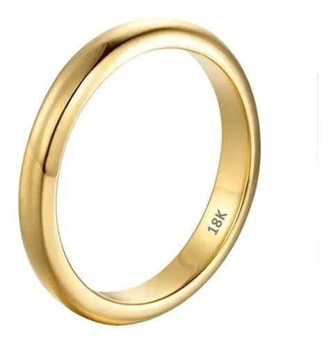 Anillo Clasico De Oro 18k Matrimonio O Compromiso 4mm