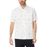 Camisa Quiksilver Waterman Sail Palm Blanco Hombre Aqmwt0349