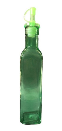 Botella Aceitero Vinagrero Con Pico Vertedor Verde Grande