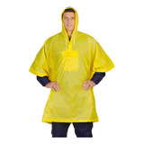 Poncho De Lluvia Agua Pvc Negro Transparente Amarillo X 10 U