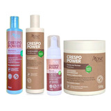 Kit Shampoo Condicionador Creme Pentear Mousse Crespo Power