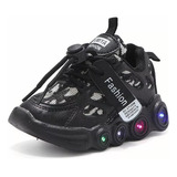 Nuevos Zapatos Con Luz Led Para Niños, Calzado Deportivo Tra