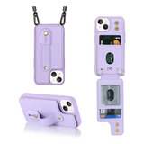 . Funda Mybat Clutch Cartera Para iPhone 15 - Violeta 