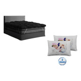 Kit Pillow Top Cama Queen Size Lindas Cores +2 Travesseiros 