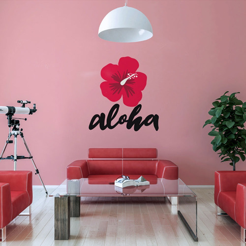 Adesivo De Parede Decorativo Em Recorte Flor Aloha 