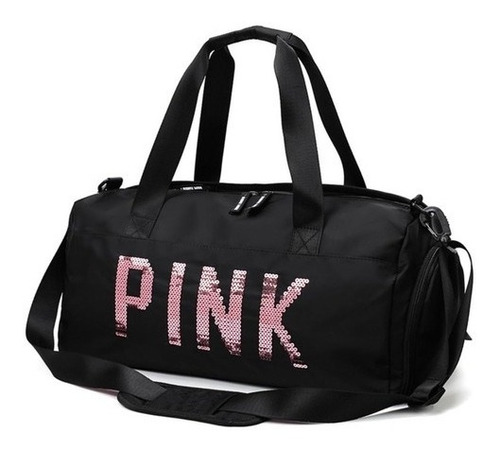 Bolsa Feminina Mala Pink Academia Fitness Transversal Casual