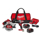 Kit Sierra Circular Y Taladro Percutor 18v Milwaukee  