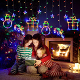 Lolstar Luces De Ventana De Navidad, 180 Luces Led Multicolo