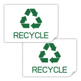 Paquete De 2 Calcomanias De Reciclaje Para Bote De Basura (1