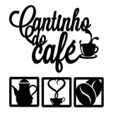 Kit Decorativo Cantinho Do Café 4 Peças Em Mdf 30cm  3mm