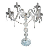 Candelabro De Vidrio 4 Luces!!oferta