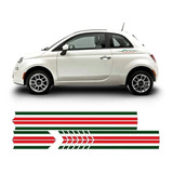 Par Adesivo Faixa Lateral Paralama Fiat 500 Italia Sport  40