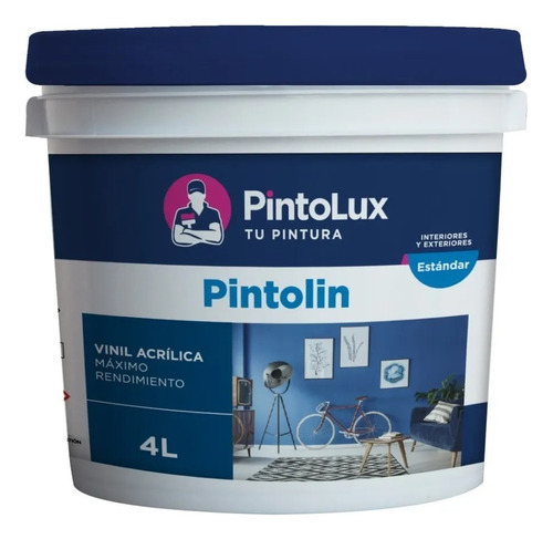 Pintura Vinilica Acrilica 4 Litros Color Interior Y Exterior