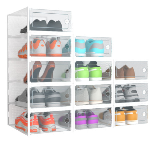 Caja Organizadora De Zapatos Set 12 Unidade Apilables Firmes