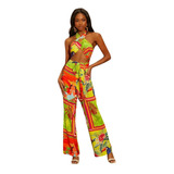 Entero Jumpsuit Mono Estampado Tropical Playa El 124