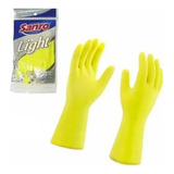 Kit 5 Pares Luva De Borracha Latex Sanro Light Amarela 8(g)