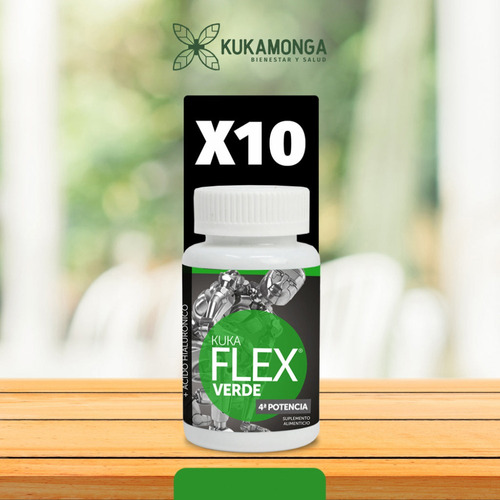 Suplemento En Comprimidos Kukamonga, Kuka Flex Verde Glucosamina En Pote 300 Un Pack X 10 U