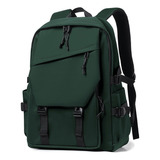 Mochila Back Pack Casual Deportiva Escolar Impermeable Hex G Color Verde