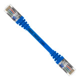 Cabo Ethernet Blindado Cat5e Azul 20 Centímetros