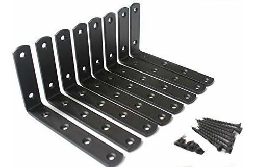 Escuadras Para Estantes - Mhmydz 16 Pcs Matte Black Ste