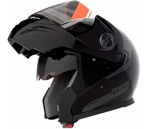 Casco Hawk Rs5 Vector Rebatible Negro Brillante L - Om