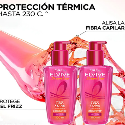 Serum Dream Liso L'oréal Elvive Cabello Efecto Keratina 2pz | Envío gratis