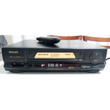 Video Cassete Philips Vr-455 4 Cabeças Com Controle Remoto