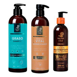 Shampoo Control Graso, Acond. Y Loción Multi Marina Vital