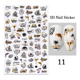 Pack De 4 Stickers Para Uñas Efecto Diseño Foil