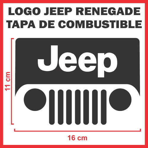 Calcos Logo Jeep Parrilla Para Tapa De Combustible 16x11cm