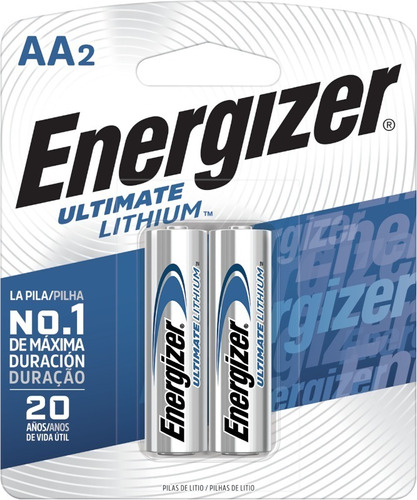 Kit 1x Pilha Lítio Energizer Ultimate  Aa - C/2 Pilhas