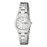 Reloj Mujer Citizen Eq0540-57a Cuarzo Pulso Plateado Just Wa