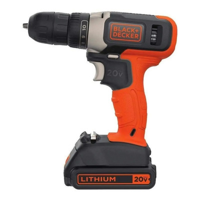 Taladro atornillador inalámbrico de 254mm Black+Decker BCD702C1 + 1 batería de 1.5Ah + accesorio con caja de cartón | Envío gratis