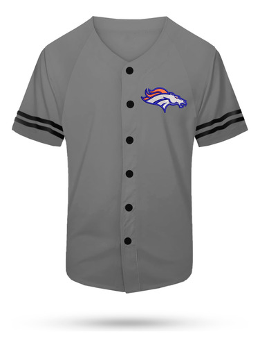 Jersey Casaca Beisbolera Futbol Denver Broncos Logo Bordada