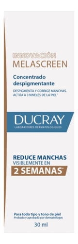 Ducray Melascreen Crema Concentrada Despigmentante 30ml Momento De Aplicación Día/noche Tipo De Piel Manchas