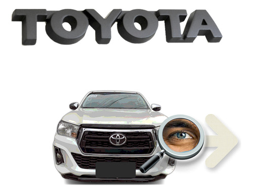 Insignia Toyota Negra Mate / Verificar Medidas Tuningchrome