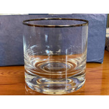 6 Vasos Para Whisky Casa Flox Con Virola Plateada.