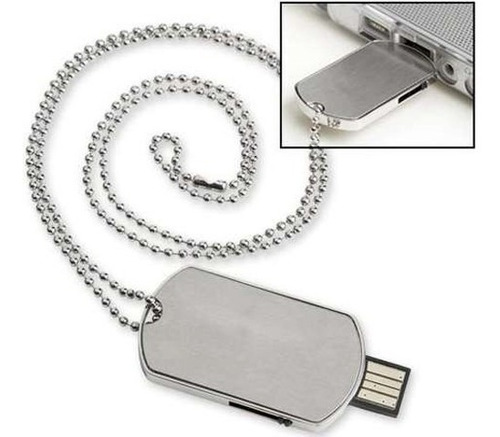 Memoria Usb Placa Militar 64gb Inoxidable Envio Incluido