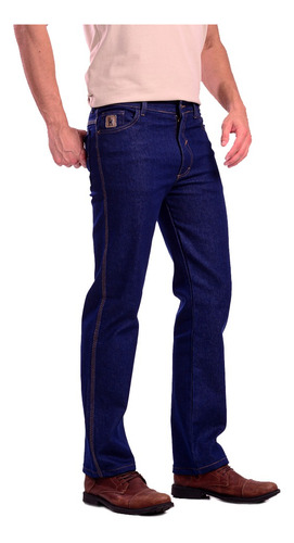 Calça Jeans Masculina Country Perna Larga Para Bota Texana