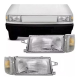 Kit De  2 Opticas Y 2 Faros De Giros Aplicables A Fiat Uno. Duna. Duna Wekeend Y Fiorino 