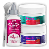 Kit Spa Dos Pés Cora Calox Gel Lixapéx Pémax + Espátula 222